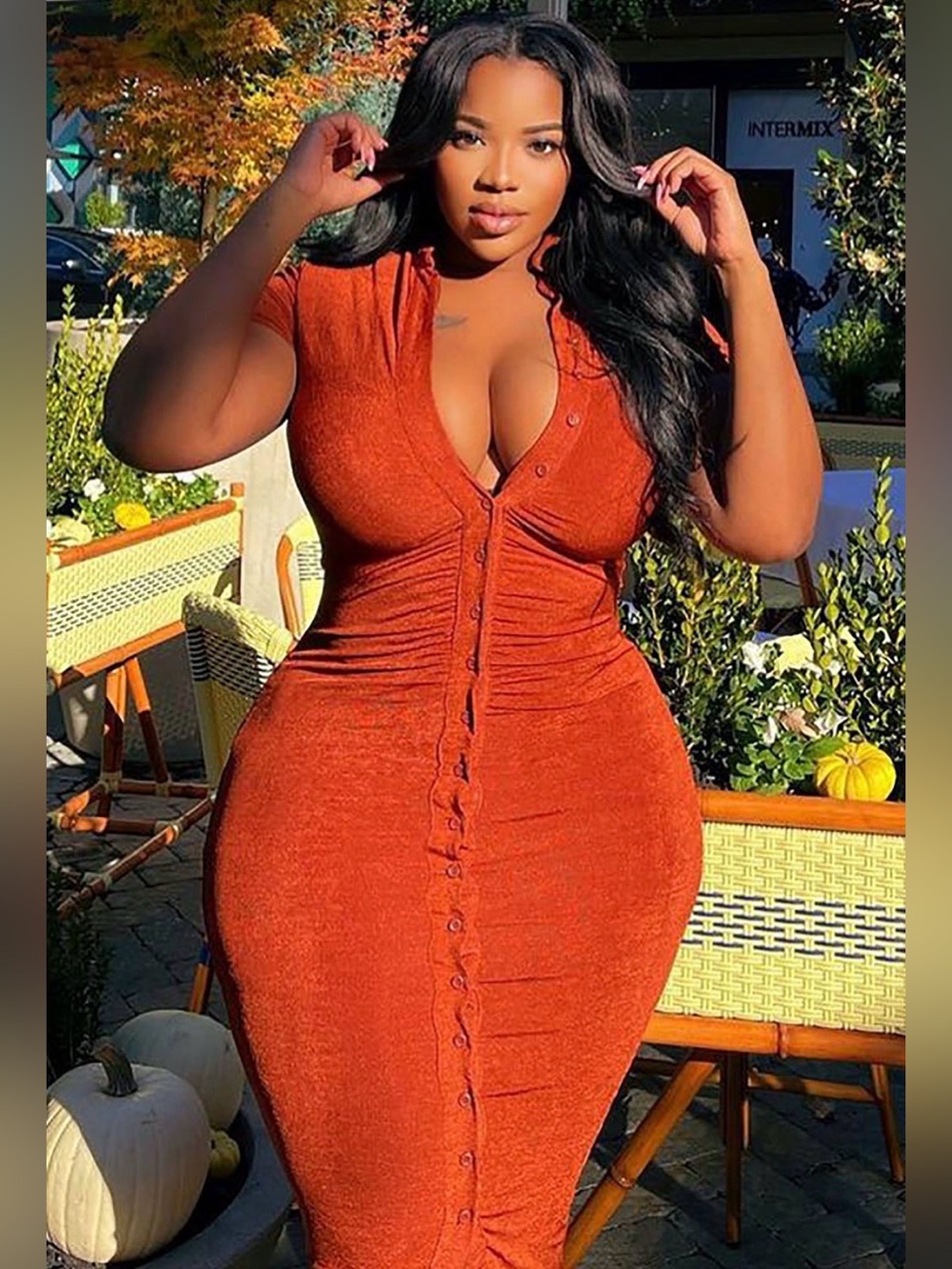 Fashion Nova Silky Smooth Slinky Maxi Dress